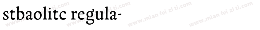 stbaolitc regula字体转换